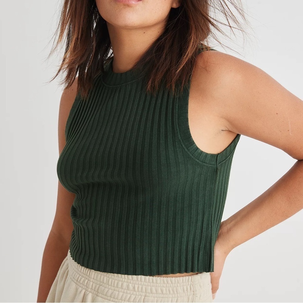 Aerie crop top BLACK XXL new with tags ribbed crop tank‎